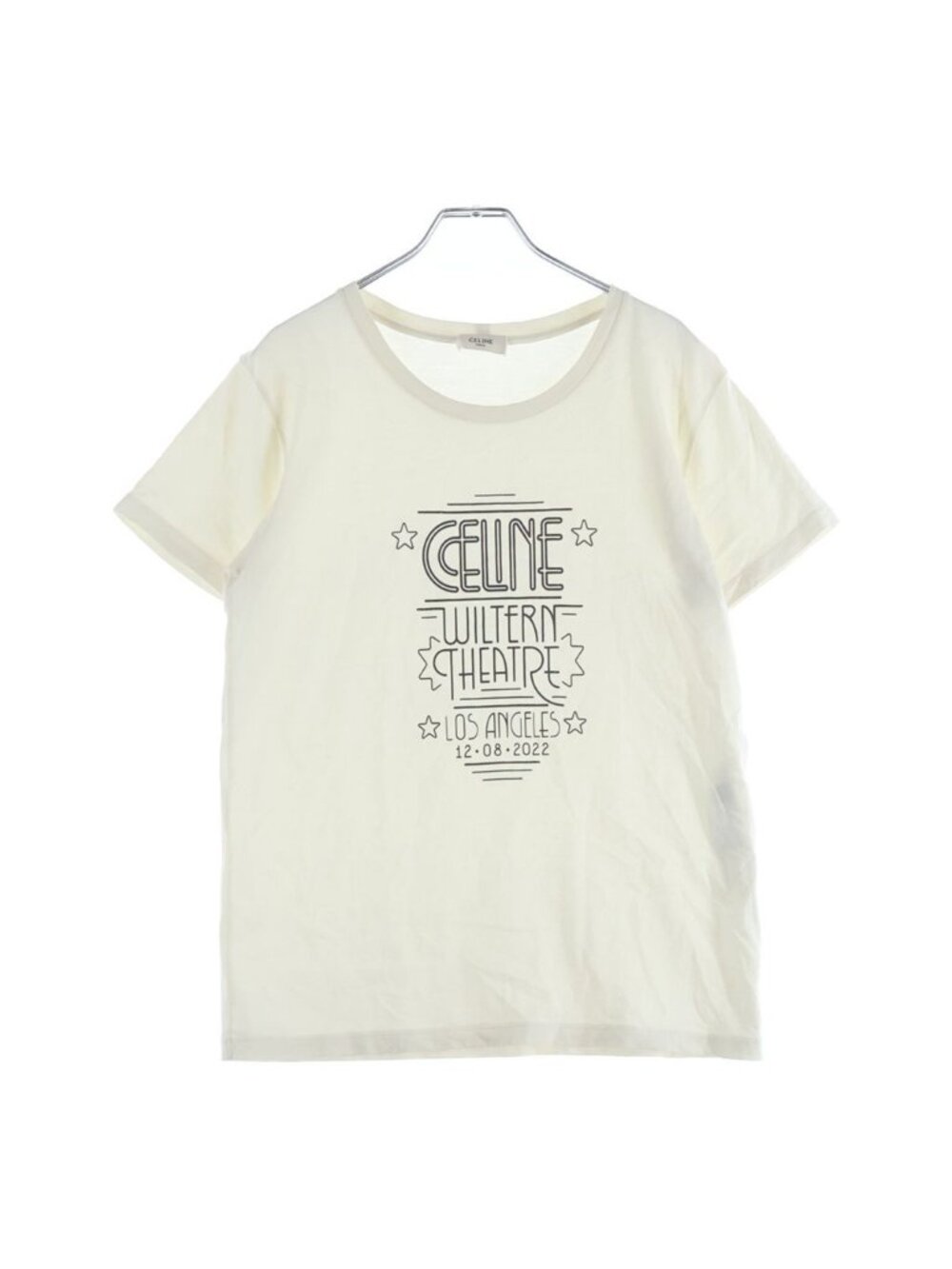 Celine Front Graphic Short Sleeve T-Shirt White